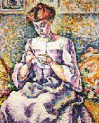 Lucie Cousturier Woman Crocheting USA oil painting reproduction